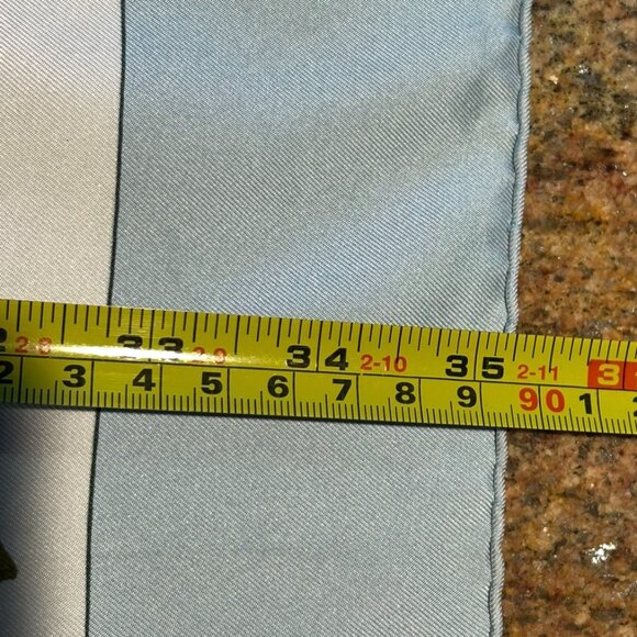 Vintage Hermes Romantique Silk Scarf by Maurice Tranchant Blue and Pink - Picture 14 of 15